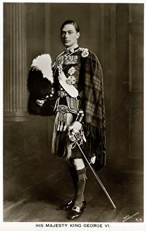 King George VI in Highland Military uniform