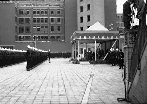 Inspects Prints: King George VI opening Lambeth LFB HQ