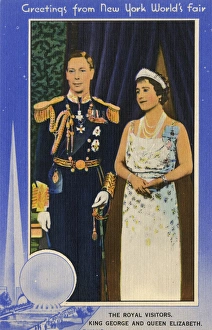 Images Dated 10th August 2016: King George VI and Queen Elizabeth - New York Worlds Fair
