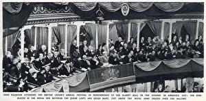 Legions Prints: King George VI seated in the Royal Box between Queen Mary and Queen Elizabeth