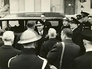 King George VI visiting LFB Headquarters, Lambeth, WW2