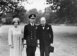 Raid Gallery: King George VI and Winston Churchill, 1940