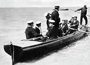 King going on board, Cowes Week Isle of Wight