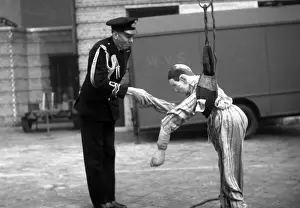Dummy Prints: King Haakon of Norway visits the London Fire Brigade, WW2