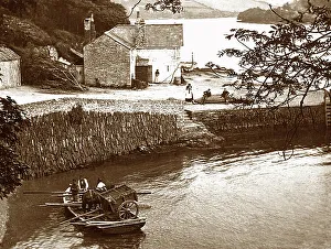 Harrys Prints: King Harry's Ferry, Cornwall, Victorian period
