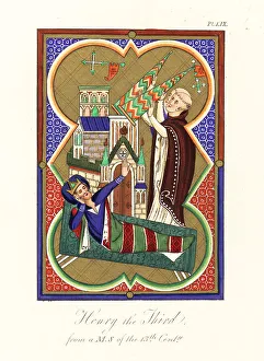 Friars Prints: King Henry III dreaming of the collapse of a cathedral