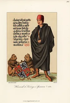 Images Dated 11th June 2019: King Henry IV of Castile with coat of arms