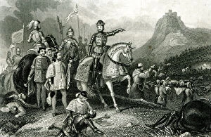 Agincourt Gallery: King Henry V naming the Battle of Agincourt, France