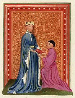 Images Dated 17th January 2017: King Henry V with Occleve