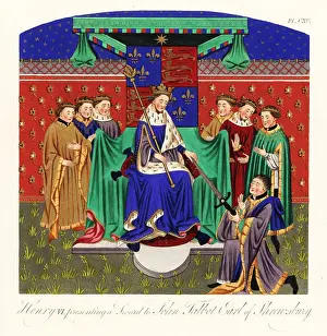 King Henry VI of England presenting a sword to John Talbot