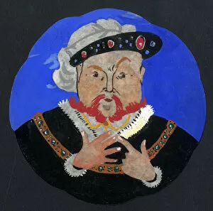 King Henry VIII - counts his wives on his fingers
