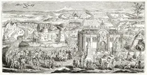 1520 Prints: King Henry VIII meeting with King Francis I of France at the Field of the Cloth of Gold