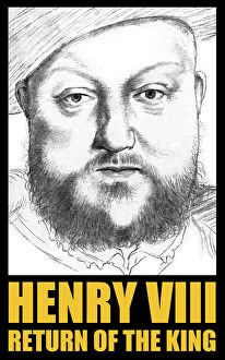 Monarchy Collection: King Henry VIII portrait - T-shirt / poster print design