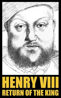 Tudor Prints: King Henry VIII portrait - T-shirt / poster print design