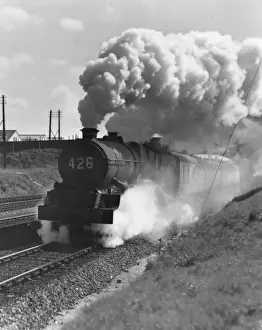 Burst Prints: King Henry VIII steam locomotive near Slough