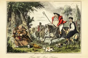 Abbott Gallery: King Henry VIII in Victorian hunting outfit on horseback