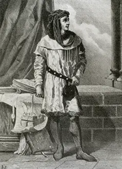 King James II of Aragon (1267-1327). Engraving