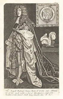 Plumed Hat Prints: King James II of England, as Knight of the Garter