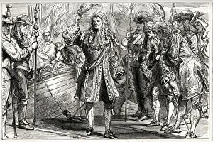 Images Dated 17th August 2021: King James II landing at Kinsale, County Cork, Ireland, 12 March 1689