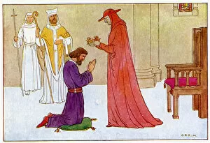 Praying Collection: King John re-crowned by Cardinal Pandulf Verraccio