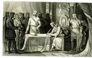 Signing Collection: King John signing the Magna Carta