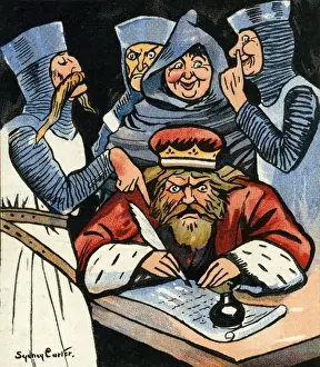 Carta Prints: King John signs the Magna Carta