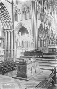 Carvings Prints: King John's Tomb in Worcester Cathedral