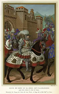 1507 Prints: King Louis XII of France leaves Alessandria, 1507