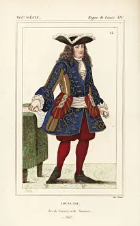 Bibliophile Prints: King Louis XIV, Roi de France et de Navarre, 1697