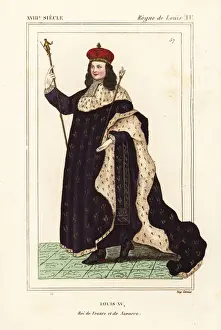 Bibliophile Prints: King Louis XV, Roi de France et de Navarre
