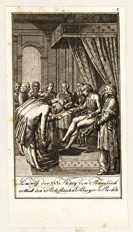 King Louis XVI of France giving the Edict of Versailles, 1787