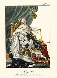 Bicorne Prints: King Louis XVIII of France in coronation robes