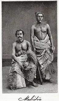 Orator Prints: King Malietoa and an orator. Date: 1889