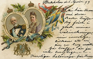 Images Dated 5th April 2012: King Oscar II of Sweden and his wife, Sophia