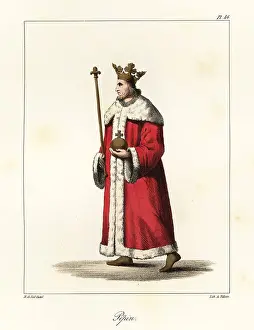 Bossange Prints: King Pepin the Short, King of the Franks, Carolingian Dynasty, 7
