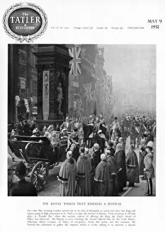 Images Dated 31st May 2011: King and Queen going to open Festival of Britain, 1951