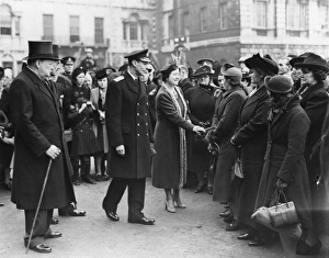 King and Queen meeting widows of the Ajax and Exeter King and Queen meeting widows of the Ajax and Exeter
