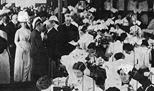 King and Queen in Nottingham lace factory