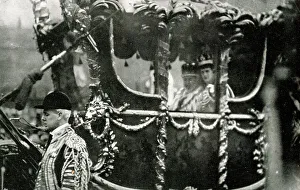 Returns Prints: The King and Queen returning from Westminster Abbey