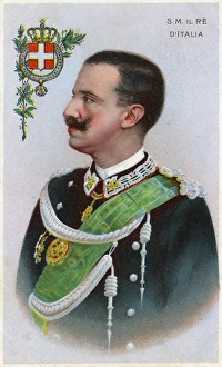 Images Dated 19th August 2016: King Victor Emmanuel III of Italy - profile portrait