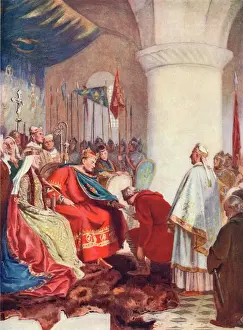 Granting Prints: King William I granting charter to City of London