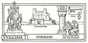 Conqueror Prints: King William I, Normans, Architecture, Laws, Art, Learning