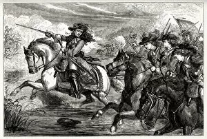 Images Dated 17th August 2021: King William III at the Battle of the Boyne, Oldbridge, County Meath, Ireland