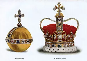 Images Dated 2nd November 2018: The Kings Orb and St Edwards Crown - The Crown Jewels