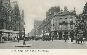 Kings Road viewed from Sloane Square, Chelsea, London