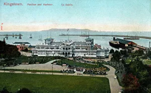 Kingstown Prints: Kingstown, Co. Dublin, Ireland - Pavilion and Harbour