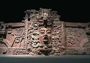 Stucco Gallery: Kinich Ahau, Mayan sun god. 500-800. Classical