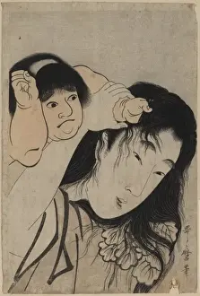 Grabbing Prints: Kintaro grabbing Yamaubas hair
