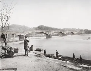 Kintibashi, Kintai arched bridge, Iwakuna, Japan