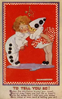Kiss under the mistletoe